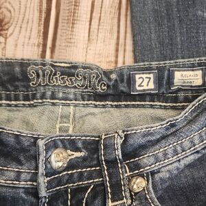 Miss Me Women's Dark Blue Boot Cut Jeans Size 27